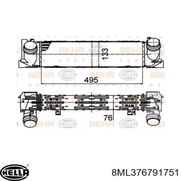 Radiador de intercooler Kamoka 7750050 preço, a partir de 108,54 USD