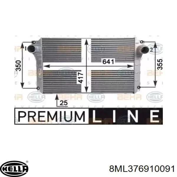 Radiador de intercooler 818568 VALEO