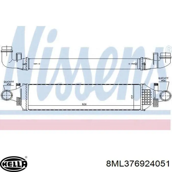 Radiador de intercooler Magneti Marelli 351319205420 preço, a partir de 172,67 USD