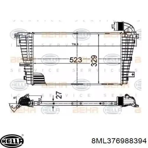 Compre 6302075 Opel Radiador de intercooler