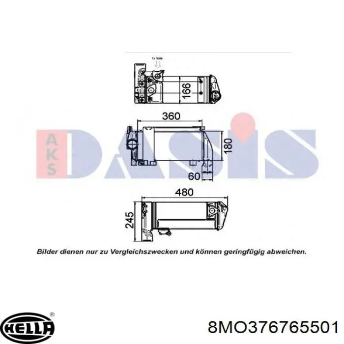 Radiador de óleo HELLA 8MO376765501 preço, a partir de 921,87 USD