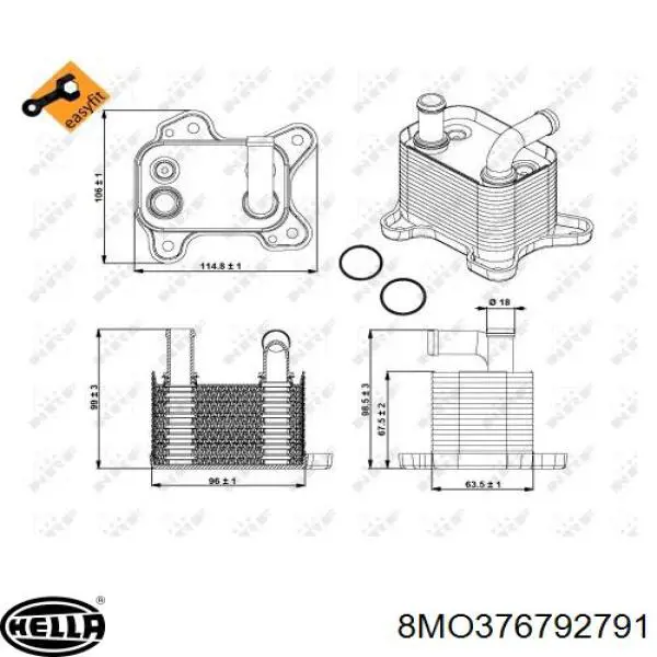 Radiador de óleo Metalcaucho 39090 preço, a partir de 56,33 USD