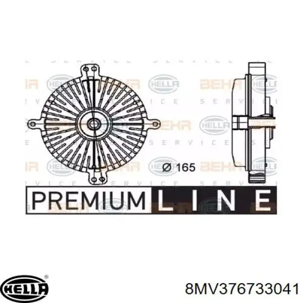 Acoplamento viscoso de ventilador de esfriamento HELLA 8MV376733041 preço, a partir de 80,08 USD
