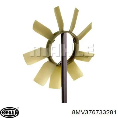 Compre 8MV376733281 HELLA Ventilador (roda de aletas) do radiador de esfriamento