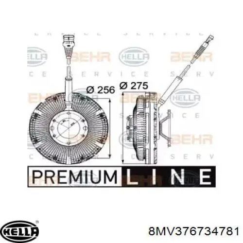 Acoplamento viscoso de ventilador de esfriamento HELLA 8MV376734781 preço, a partir de 778,22 USD