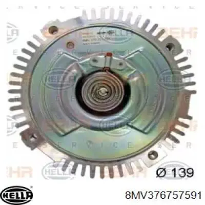 Acoplamento viscoso de ventilador de esfriamento 8MV376757591 HELLA