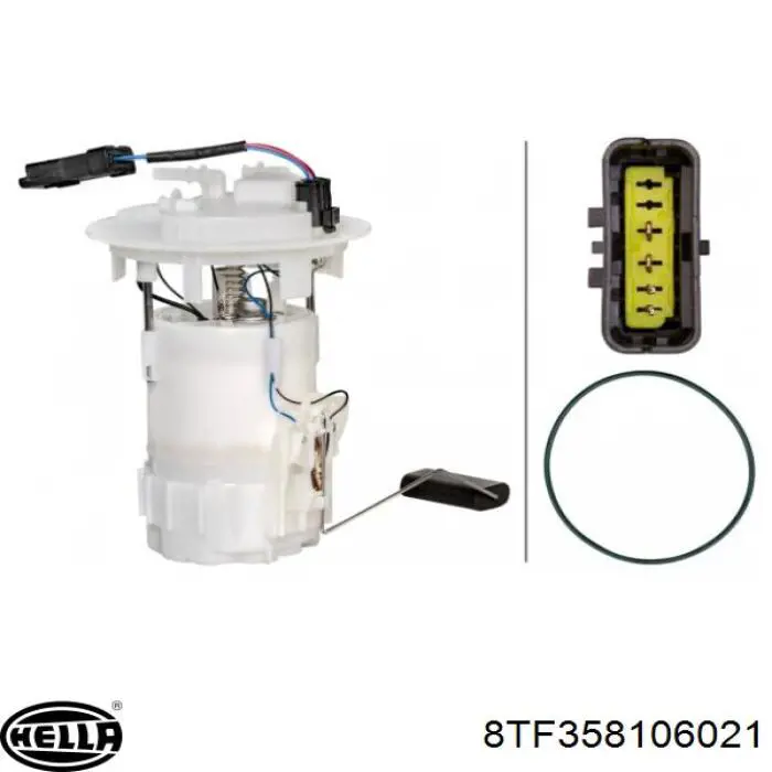 8TF358106021 HELLA Módulo de bomba de combustível com sensor do nível de combustível