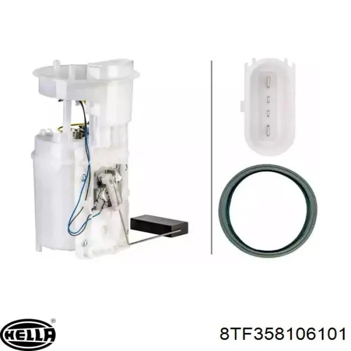 8TF358106101 HELLA Módulo de bomba de combustível com sensor do nível de combustível