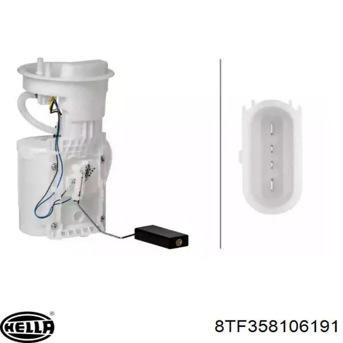 8TF358106191 HELLA Módulo de bomba de combustível com sensor do nível de combustível