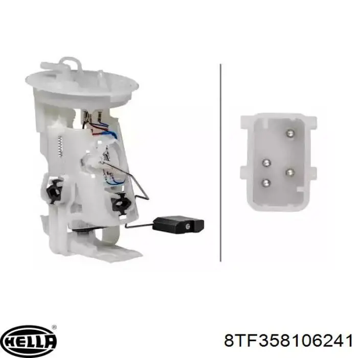 Compre 8TF358106241 HELLA Módulo de bomba de combustível com sensor do nível de combustível