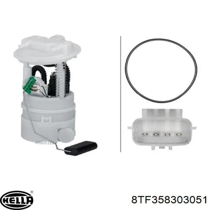 630686 Hans Pries (Topran) Módulo de bomba de combustível com sensor do nível de combustível