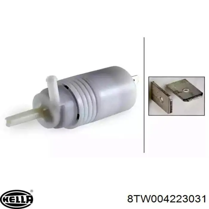 Compre 8TW004223031 HELLA Bomba de motor de fluido para lavador de vidro dianteiro