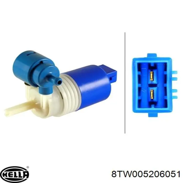 Compre 8TW005206051 HELLA Bomba de motor de fluido para lavador de vidro dianteiro