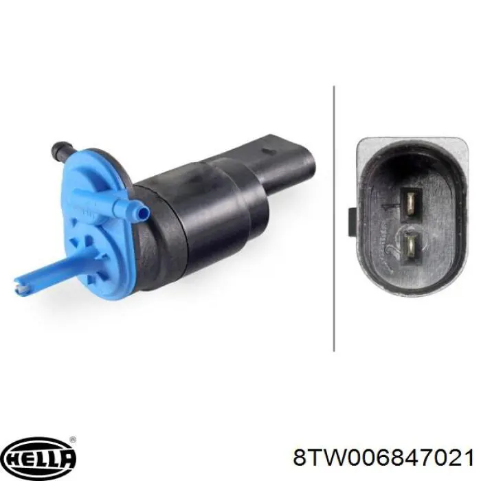 Compre 8TW006847021 HELLA Bomba de motor de fluido para lavador de vidro dianteiro/traseiro