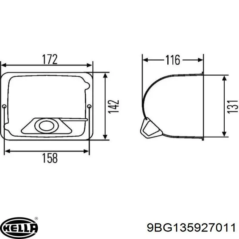 9BG135927011 HELLA Luz esquerda