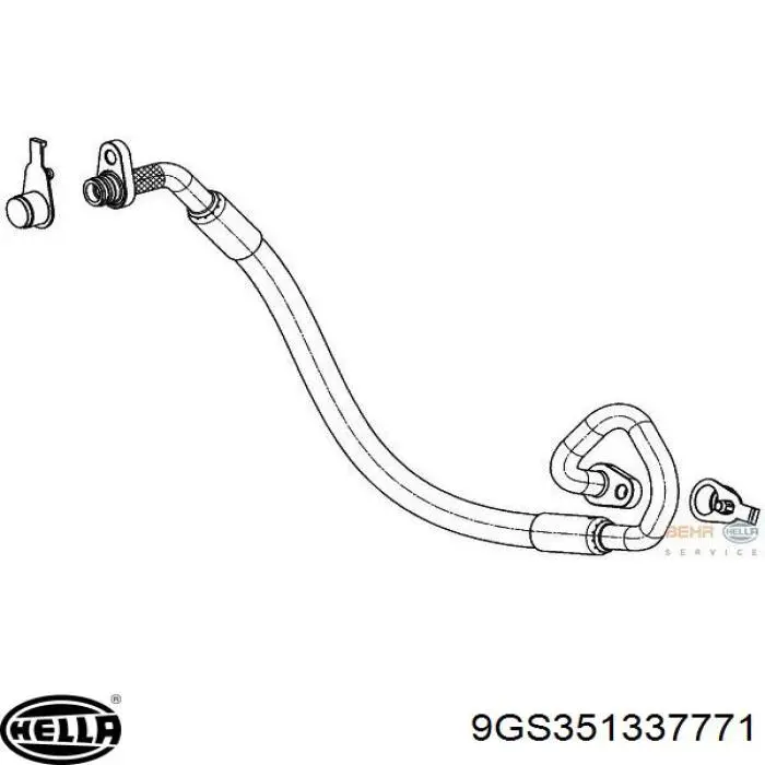 Compre 6460JA Peugeot/Citroen Mangueira de aparelho de ar condicionado, desde o compressor até o radiador