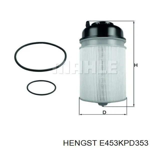 E453KPD353 Hengst Filtro de combustível