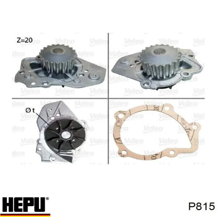 Compre P815 Hepu Bomba de água (bomba) de esfriamento