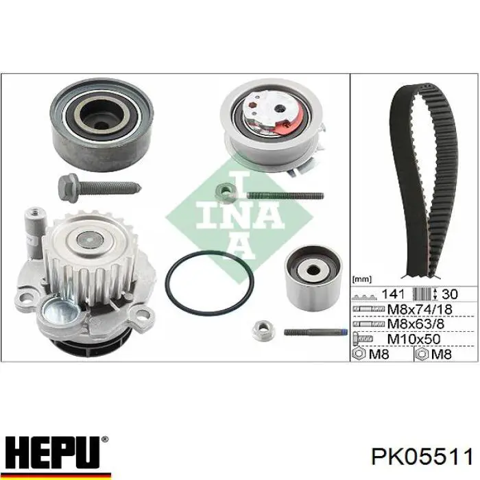 Correia do mecanismo de distribuição de gás, kit Hepu PK05511 preço, a partir de 174,06 USD