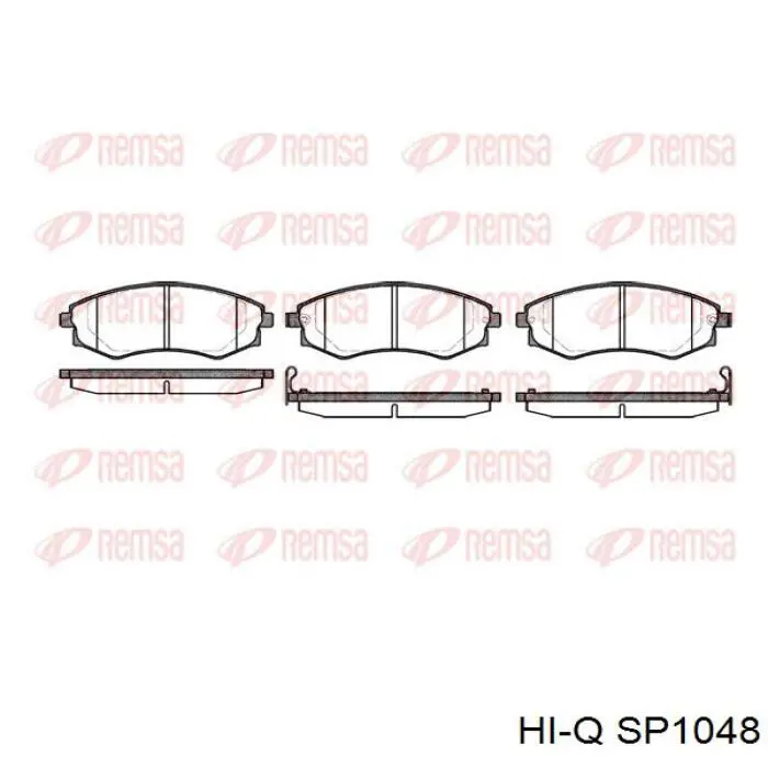 SP1048 Hi-q Sapatas do freio dianteiras de disco