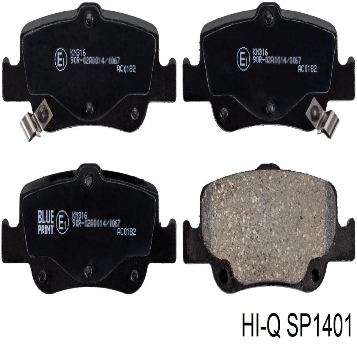 SP1401 Hi-q Sapatas do freio traseiras de disco
