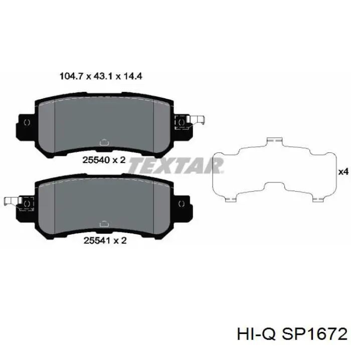 Sapatas do freio traseiras de disco Hi-q SP1672 preço, a partir de 22,60 USD