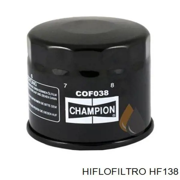 Filtro de óleo HF138 Hiflofiltro