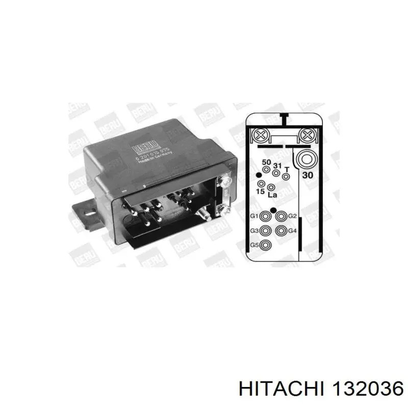 Relê das velas de incandescência Hitachi 132036 preço, a partir de 103,99 USD