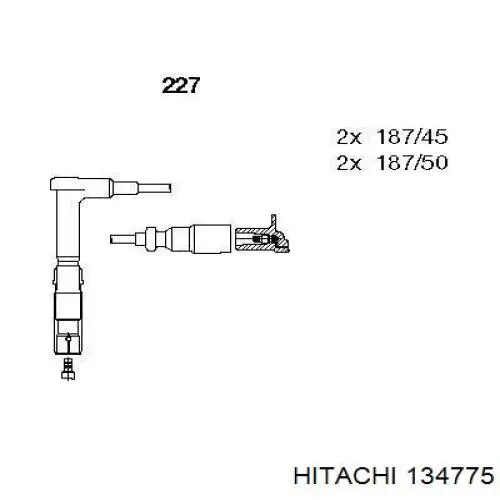 134775 Hitachi Fios de alta voltagem, kit