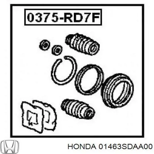 Compre 01463SDAA00 Honda Kit de reparação de suporte do freio dianteiro
