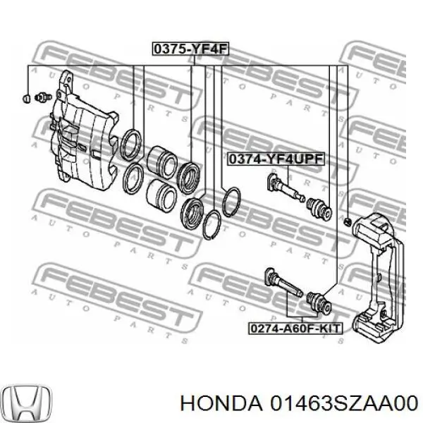 Compre 01463SZAA00 Honda Kit de reparação de suporte do freio dianteiro