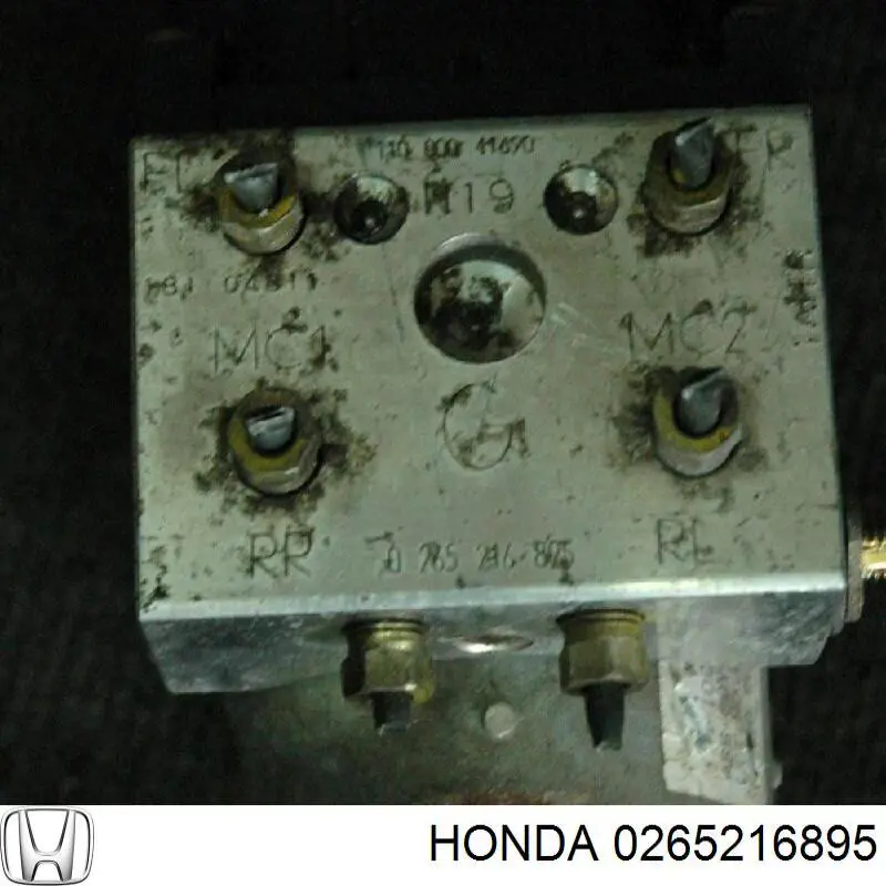 0265216895 Honda Unidade hidráulico de controlo ABS