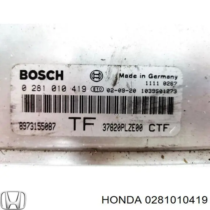 Módulo de direção (Centralina eletrônica) de motor 0281010419 Honda