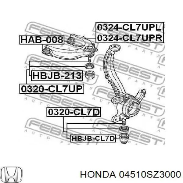 Suporte de esfera inferior Honda 04510SZ3000 preço, a partir de 95,60 USD
