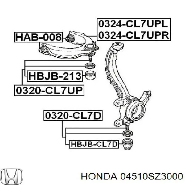 04510SZ3000 Honda Suporte de esfera inferior