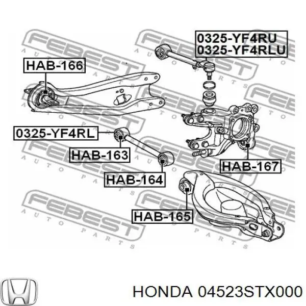 Barra transversal de suspensão traseira Honda 04523STX000 preço, a partir de 39,71 USD