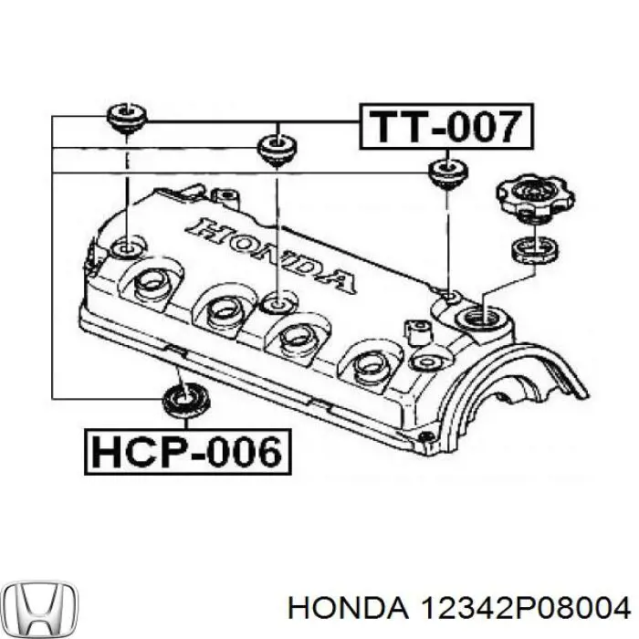 Compre 12342P08004 Honda Vedante anular da cavidade de vela
