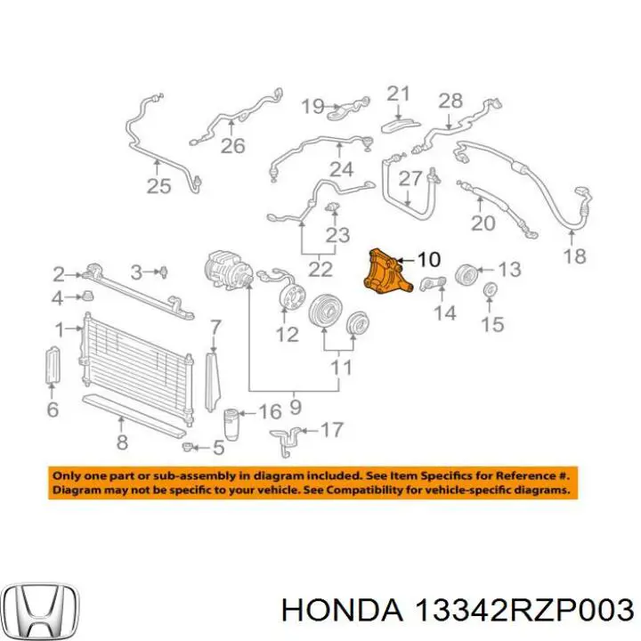 Compre 13342RZP003 Honda 
