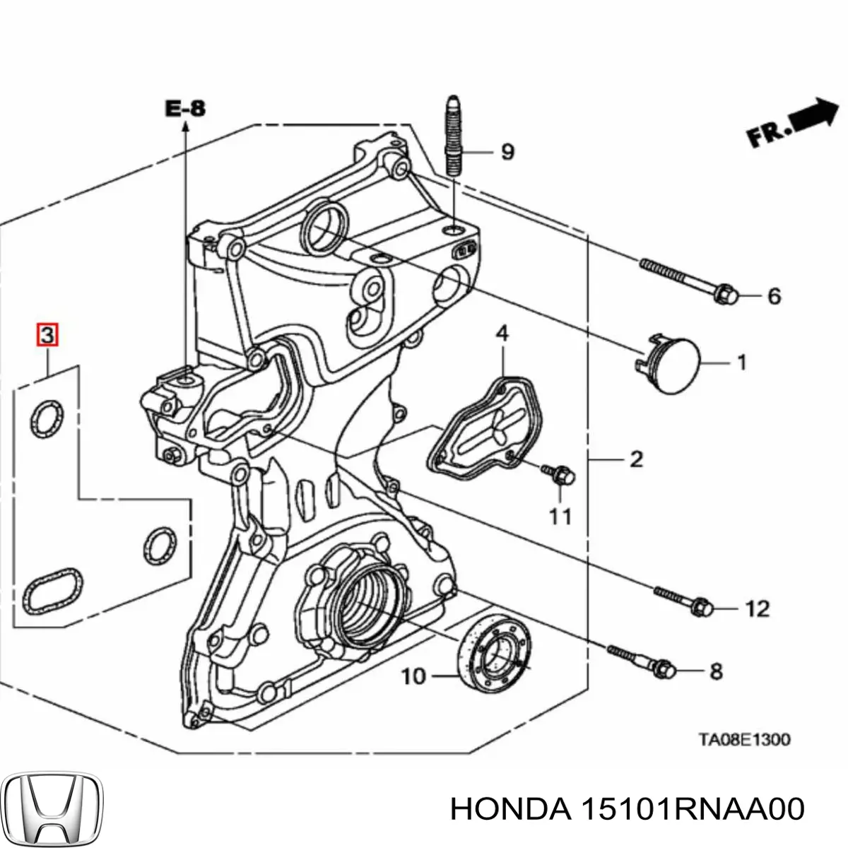 15101RNAA00 Honda Vedante de bomba de óleo