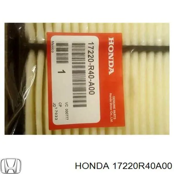 17220R40A00 Honda Filtro de ar
