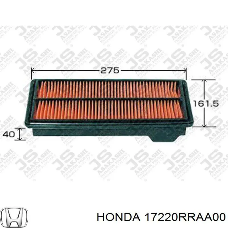 Compre 17220RRAA00 Honda Filtro de ar
