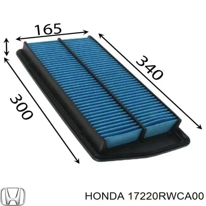 Filtro de ar 17220RWCA00 Honda