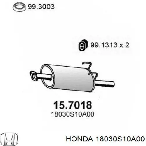 Silenciador, parte traseira Honda 18030S10A00 preço, a partir de 96,40 USD