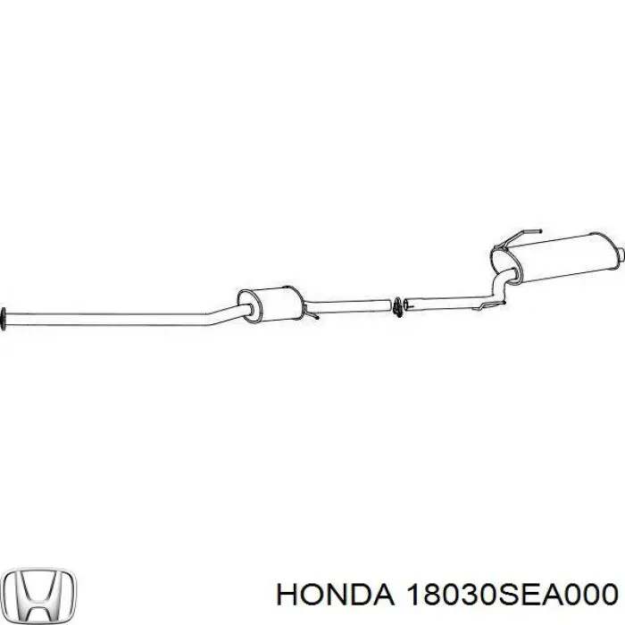 18030SEA000 Honda Silenciador, parte traseira