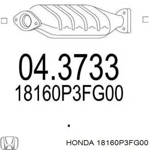 Compre 18160P3FG00 Honda Convertidor - catalisador