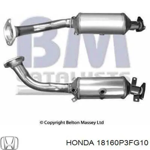 Filtro de partículas do sistema dos gases de escape Honda 18160P3FG10 preço, a partir de 807,19 USD