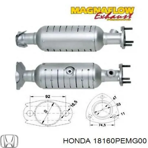 Compre 18160PEMG00 Honda Convertidor - catalisador