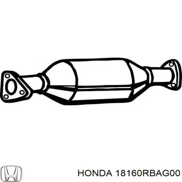 Convertidor - catalisador Honda 18160RBAG00 preço, a partir de 197,14 USD