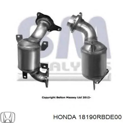 Convertidor - catalisador Honda 18190RBDE00 preço, a partir de 291,54 USD