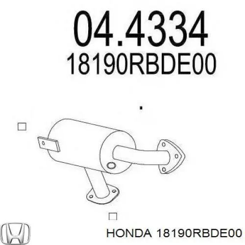 Compre 18190RBDE00 Honda Convertidor - catalisador